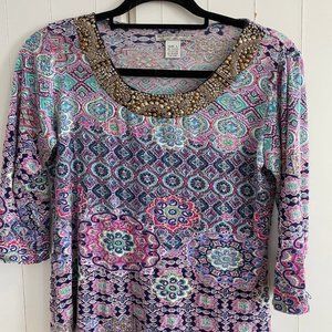 Alberto Makali Beaded Top